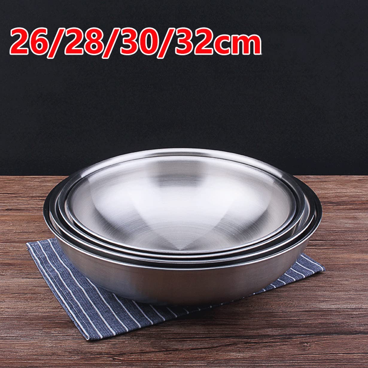 4-Piece Pots & Bowls Set: stainless steel cookware set, suitable for mixing, baking, and serving tasks.