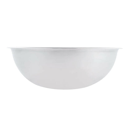 30QT Mixing Bowl Set: extra-large stainless steel bowls, commercial size, perfect for heavy-duty kitchen and baking use.