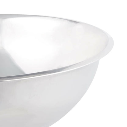 30QT Mixing Bowl Set: extra-large stainless steel bowls, commercial size, perfect for heavy-duty kitchen and baking use.
