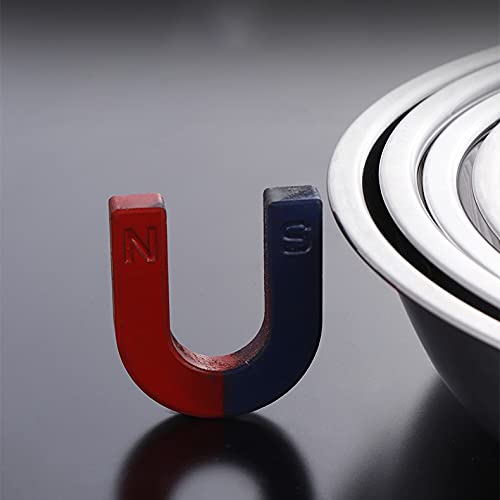 ASWRTYJO 7-Piece Set: stainless steel bowls with lids and strainer, versatile for washing, mixing, and cooking.