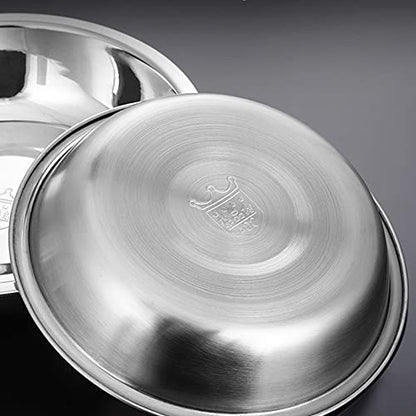 ASWRTYJO 7-Piece Set: stainless steel bowls with lids and strainer, versatile for washing, mixing, and cooking.