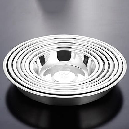 ASWRTYJO 7-Piece Set: stainless steel bowls with lids and strainer, versatile for washing, mixing, and cooking.