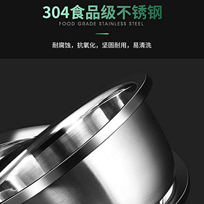 ASWRTYJO Premium Stainless Steel Mixing Bowls (Set of 8) Nesting for Space Saving Storage, Easy Grip Baking Food