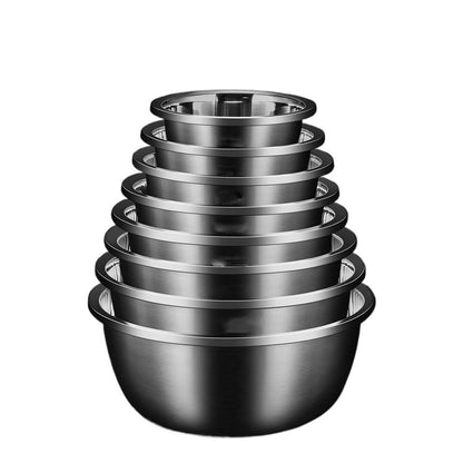 ASWRTYJO Premium Stainless Steel Mixing Bowls (Set of 8) Nesting for Space Saving Storage, Easy Grip Baking Food