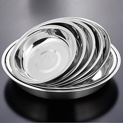 ASWRTYJO 7-Piece Set: stainless steel bowls with lids and strainer, versatile for washing, mixing, and cooking.