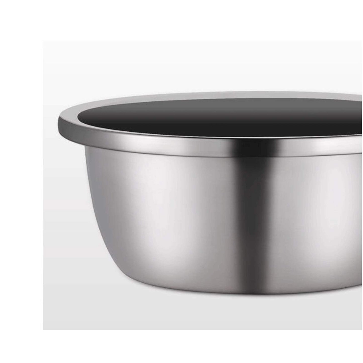 6-Piece Strainer Set: stainless steel bowls with colander, ideal for washing, draining, and food preparation.