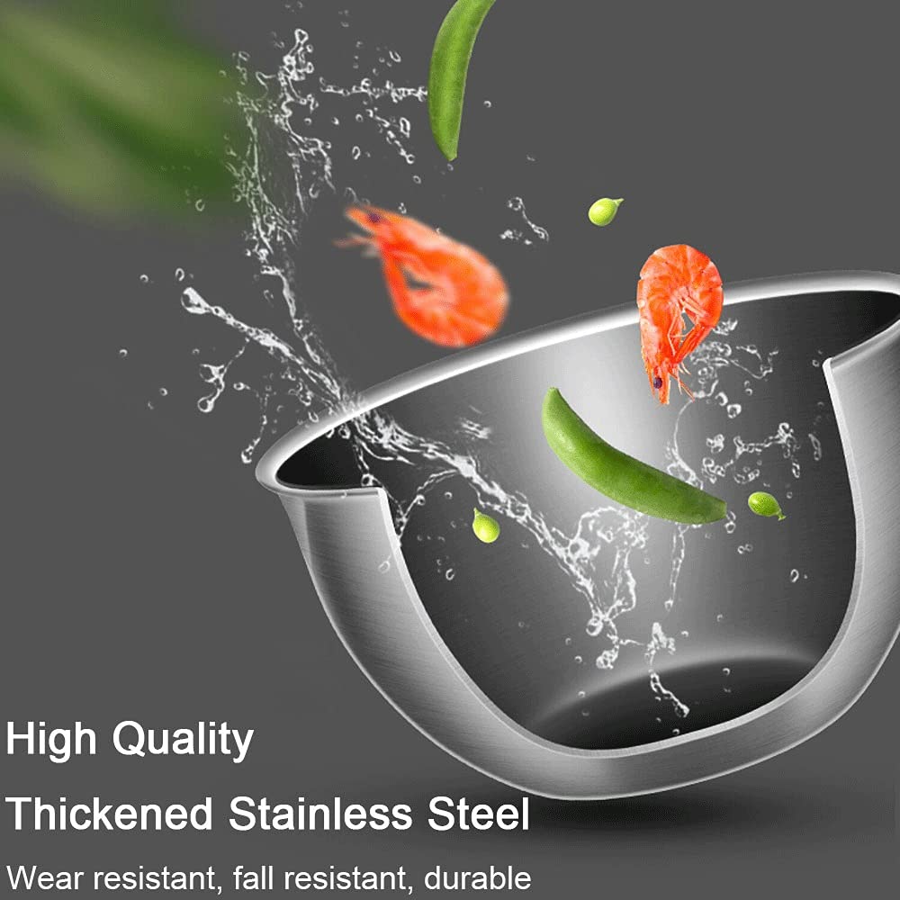 4.5QT Bowl with Grater: stainless steel bowl with lid and grater attachments, great for cooking, baking, and storage.