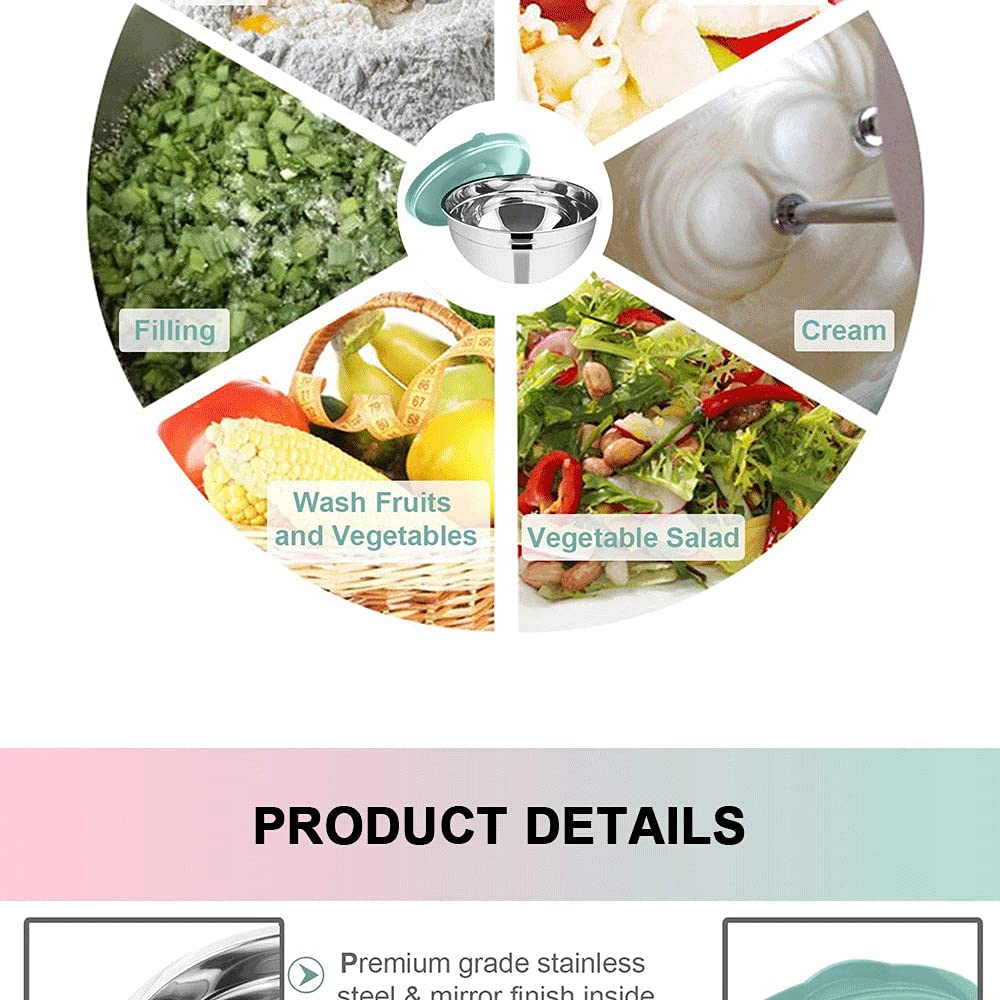 4.5QT Bowl with Grater: stainless steel bowl with lid and grater attachments, great for cooking, baking, and storage.