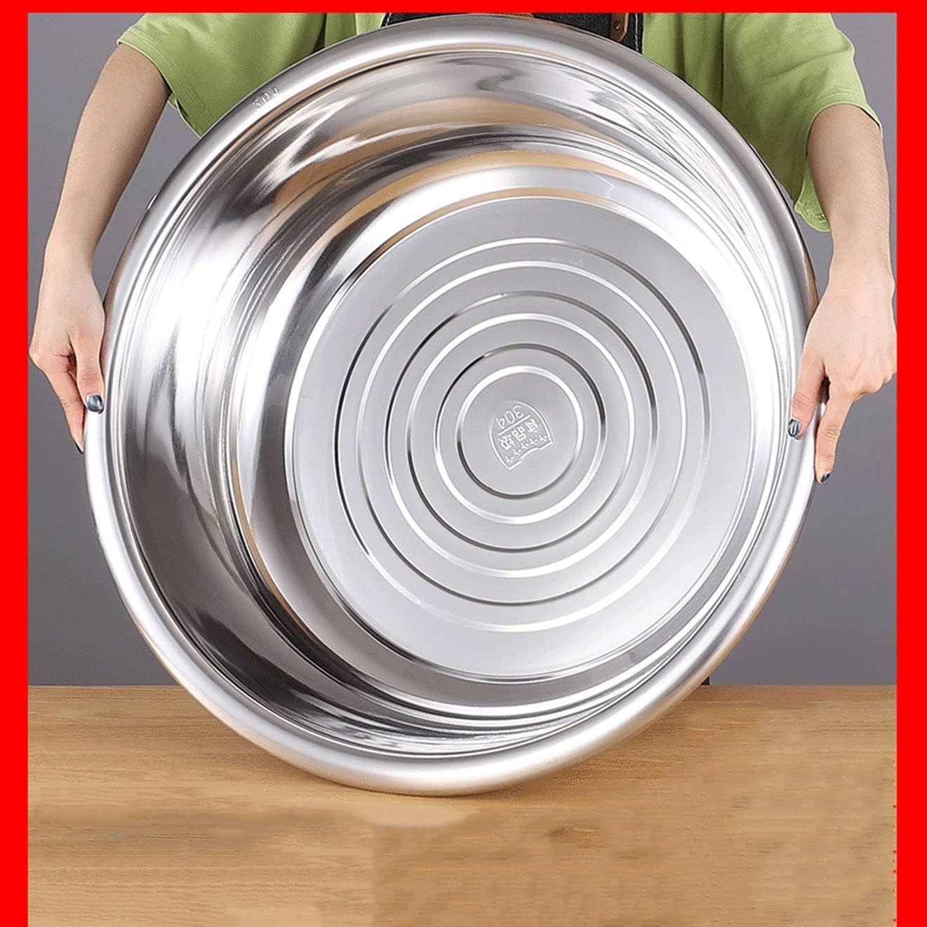 DJFKDYHPE 9-Piece Set: stainless steel bowls and trays, stackable design, suitable for cooking, baking, and serving.