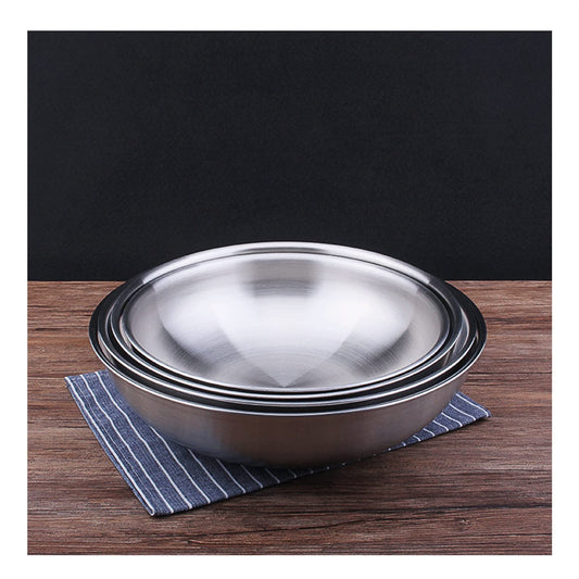 4-Piece Pots & Bowls Set: stainless steel cookware set, suitable for mixing, baking, and serving tasks.
